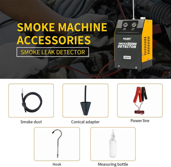 Solary SD301 Automotive Smoke Machine Leak Detector - 12V DC EVAP Vacuum Diagnostic Tester for Pipe System - Auto Body Collision Repair Welding Products