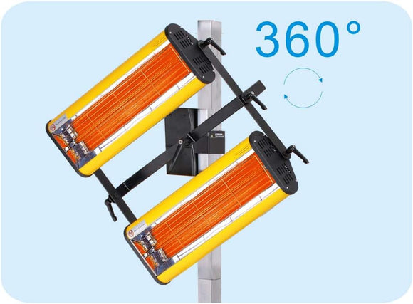 Solary Infrared Paint Curing Lamp, 2100W 110V Short Wave Infrared Paint Baking Lamp, Car Bodywork Paint Repair Tool with Bracket - Auto Body Collision Repair Welding Products