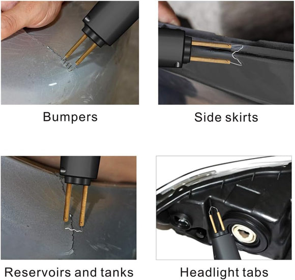 Solary Hot Stapler Welder Plastic Repair Kit, Plastic Welding Kit for Car Bumper Repair, with LED Light and 600pcs Hot Staples - Auto Body Collision Repair Welding Products