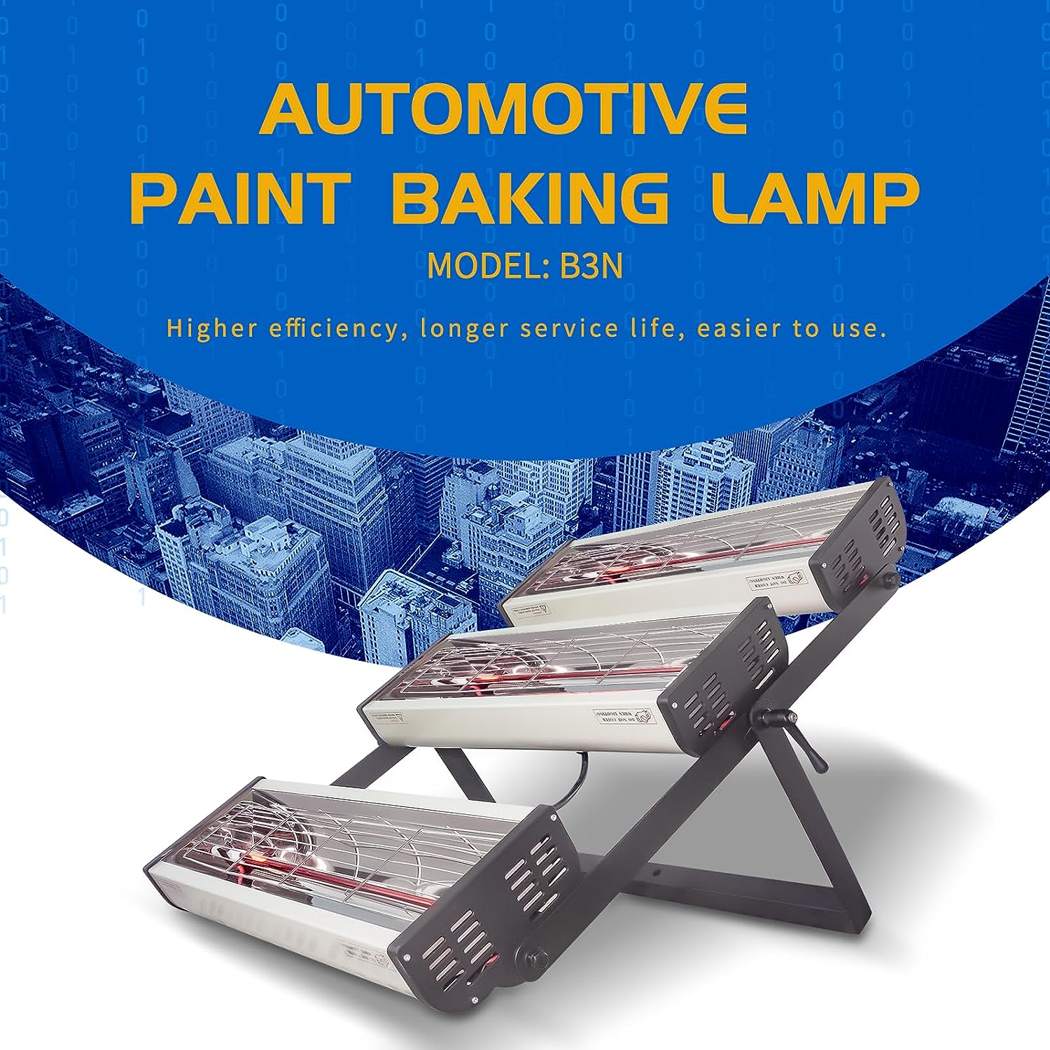 Solary Baking Infrared Paint Curing Lamp - 3000W 110V Short Wave Infrared Paint Dryer Lamp for Car Bodywork Repair - Auto Body Collision Repair Welding Products