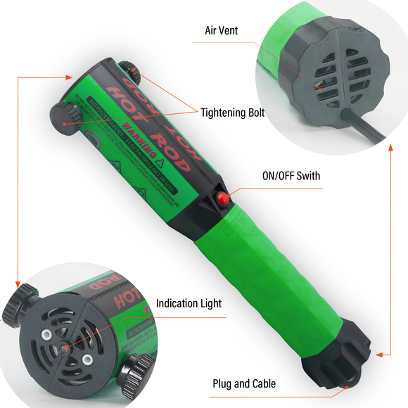 Solary Induction Heater Tool - 1200W 110V Hand Held Magnetic Induction Heater Tool with 12 Coils for Rusty Screw Removing(Green) - Auto Body Collision Repair Welding Products