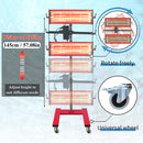 Solary Infrared Paint Curing Lamp, 2100W 110V Short Wave Infrared Paint Dryer with Timer for Car Paint Spray Booth, Red - Auto Body Collision Repair Welding Products