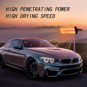 Solary Infrared Paint Curing Lamp, 1050W 110V Short Wave Infrared Paint Baking Lamp with Smart Timer and Stand - Auto Body Collision Repair Welding Products