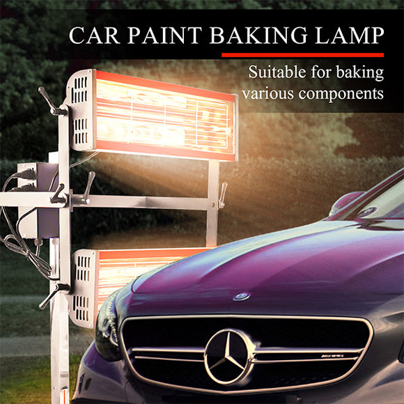 Solary Infrared Paint Curing Lamp, 2100W 110V Short Wave Infrared Paint Dryer with Timer for Car Paint Spray Booth, Red - Auto Body Collision Repair Welding Products