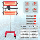 Solary Infrared Paint Curing Lamp, 2100W 110V Short Wave Infrared Paint Dryer with Timer for Car Paint Spray Booth, Red - Auto Body Collision Repair Welding Products