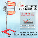 Solary Infrared Paint Curing Lamp, 2100W 110V Short Wave Infrared Paint Dryer with Timer for Car Paint Spray Booth, Red - Auto Body Collision Repair Welding Products