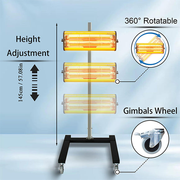 Solary Electricals Single-Head Short Wave Infrared Lamp for Painting - Model B1E infrared paint curing lamp - Auto Body Collision Repair Welding Products