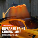 Solary Electricals Infrared Paint Curing Lamp - 3-Head Short Wave Infrared Lamps  for Drying Paint - Auto Body Collision Repair Welding Products