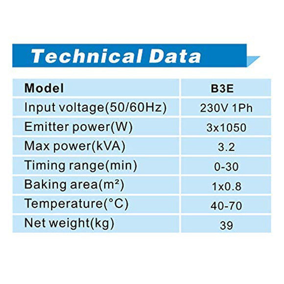 Solary Electricals Infrared Paint Curing Lamp - 3-Head Short Wave Infrared Lamps  for Drying Paint - Auto Body Collision Repair Welding Products