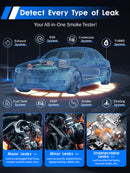 Solary Automotive Smoke Machine Leak Detector - 12V DC EVAP Vacuum Diagnostic Tester for Pipe System-Blue - Auto Body Collision Repair Welding Products