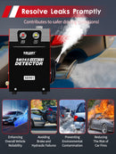 Solary Automotive Smoke Machine Leak Detector - 12V DC EVAP Vacuum Diagnostic Tester for Pipe System-Red - Auto Body Collision Repair Welding Products