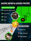 Solary Induction Heater Kit – 1100W Rusty Bolt Remover with Coils & Black Aluminum Case - Auto Body Collision Repair Welding Products