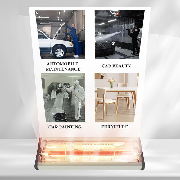 Solary Baking Infrared Paint Curing Lamp - 3000W 110V Short Wave Infrared Paint Dryer Lamp for Car Bodywork Repair - Auto Body Collision Repair Welding Products