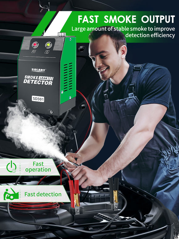 Solary Automotive Smoke Machine Leak Detector - 12V DC EVAP Vacuum Diagnostic Tester for Pipe System-Green - Auto Body Collision Repair Welding Products