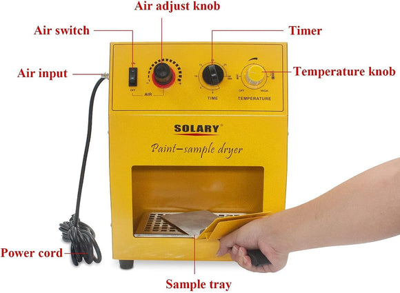 Solary 300W Infrared Curing Light Box for Paint - Paint Baking Lamp, Spray Booth with Timer - Auto Body Collision Repair Welding Products