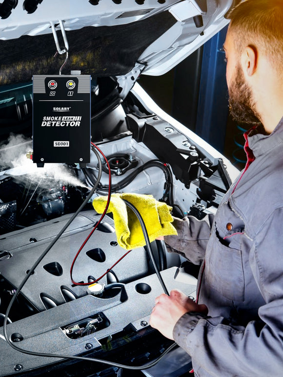 Solary Automotive Smoke Machine Leak Detector - 12V DC EVAP Vacuum Diagnostic Tester for Pipe System-Blue - Auto Body Collision Repair Welding Products