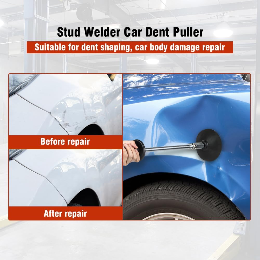 Solary Stud Welder Car Dent Puller 110V Spot Welder Dent Remover Tool for Car Body Dent Repair with Spot Dent Puller Welding Gun