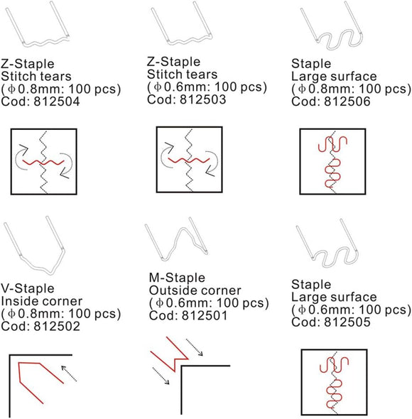 Solary Hot Stapler Welder Plastic Repair Kit, Plastic Welding Kit for Car Bumper Repair, with LED Light and 600pcs Hot Staples - Auto Body Collision Repair Welding Products
