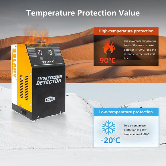 Solary SD301 Automotive Smoke Machine Leak Detector - 12V DC EVAP Vacuum Diagnostic Tester for Pipe System - Auto Body Collision Repair Welding Products