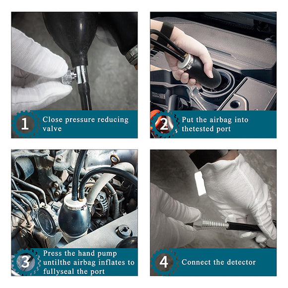 Solary Universal Easy Intake Adapter - Automotive Smoke Machine Intake Bladder/Inflatable Block Off Bladder for Fuel Leakage Detection/Detect Fuel Leaks with Ease - Auto Body Collision Repair Welding Products