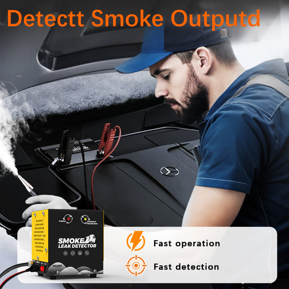 Solary Smoke Machine Automotive Leak Detector - Evap Vacuum Smoke Diagnostic Tester, Pipeline Fuel Leakage Detector Compatible