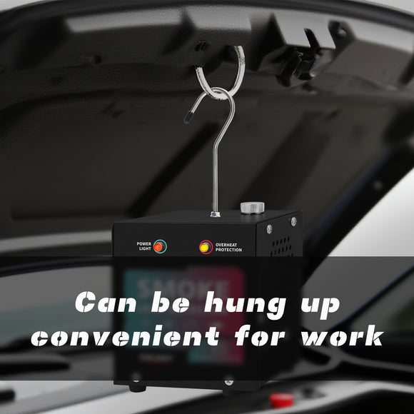 SOLARY Mini Smoke Leak Detector 12V – All-Black EVAP & Vacuum Leak Tester with Built-in Air Pump (No Smoke Oil)