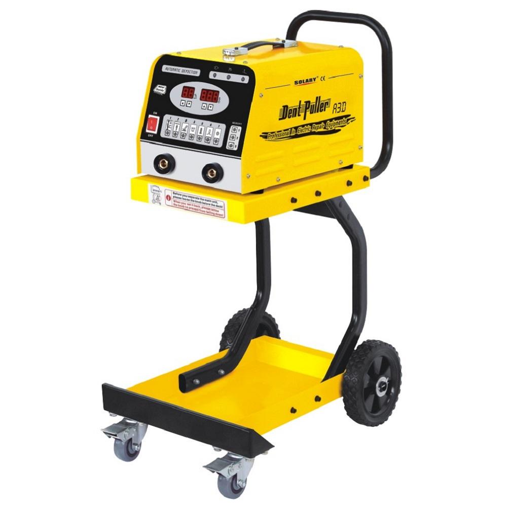 Solary Electricals Hand-Held Digital Dent Puller with Trolley - 1300A, Model A3D Dents And Dings Repair - Auto Body Collision Repair Welding Products