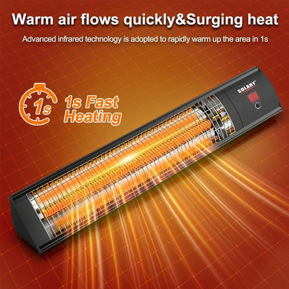 Solary Electric Infrared Outdoor Heaters for Patio, Wall Mounted Heater for Backyard, Garage - Auto Body Collision Repair Welding Products
