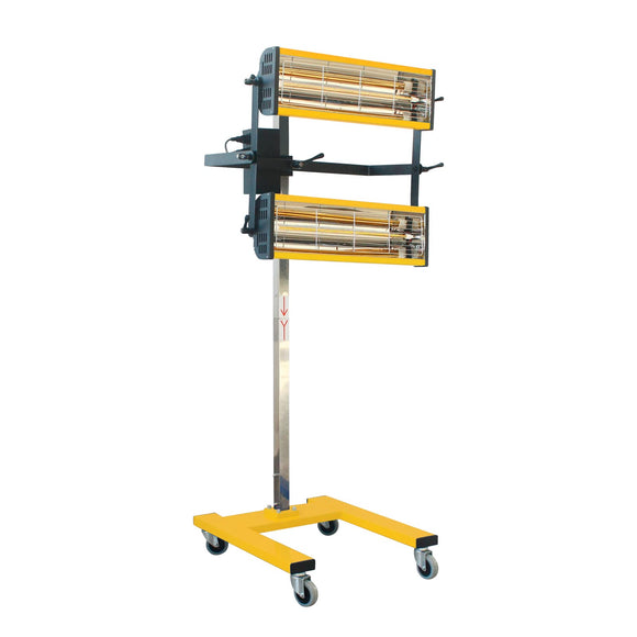 Solary Infrared Paint Baking Lamp, 2100W Short Wave Infrared Paint Heater Lamp, Car Bodywork Repair Paint Dryer, 1-60min Timing (Yellow) - Auto Body Collision Repair Welding Products