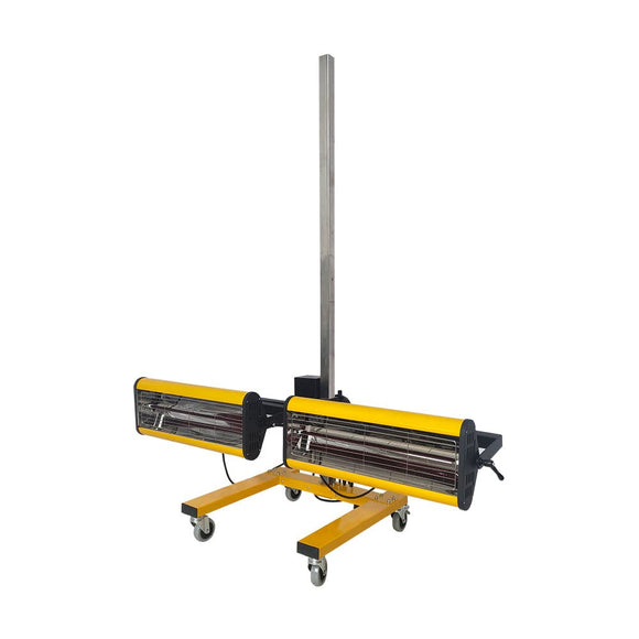 Solary 2100W 110V Shortwave Infrared Paint Curing Lamp, Paint Baking Lamp with Timer for Automotive Spray Booth, Temperature & Height Adjustable - Auto Body Collision Repair Welding Products