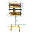 Solary Short Wave Infrared Paint Curing Lamp, Floor Lamp Double Head for Car Bodywork Repair - Auto Body Collision Repair Welding Products