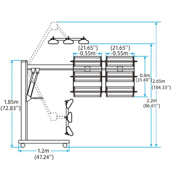 Solary Infrared Paint Curing Lamp, Shortwave Automotive Curing Light  for Drying Paint (6 Head ) - Auto Body Collision Repair Welding Products