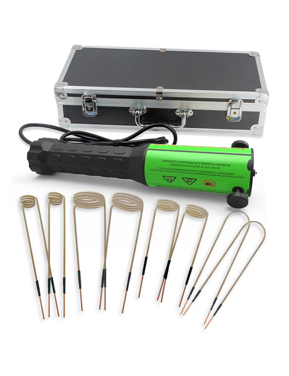 Solary Induction Heater Kit – 1100W Rusty Bolt Remover with Coils & Black Aluminum Case - Auto Body Collision Repair Welding Products