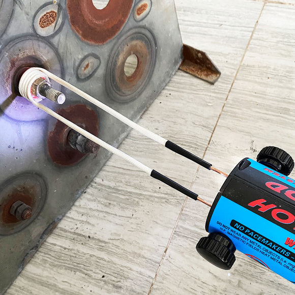 Solary Induction Heater Bolt Removal - 1200W 110V Hand Held Magnetic Induction Heater Tool with 12 Coils for Rusty Screw Removing - Auto Body Collision Repair Welding Products