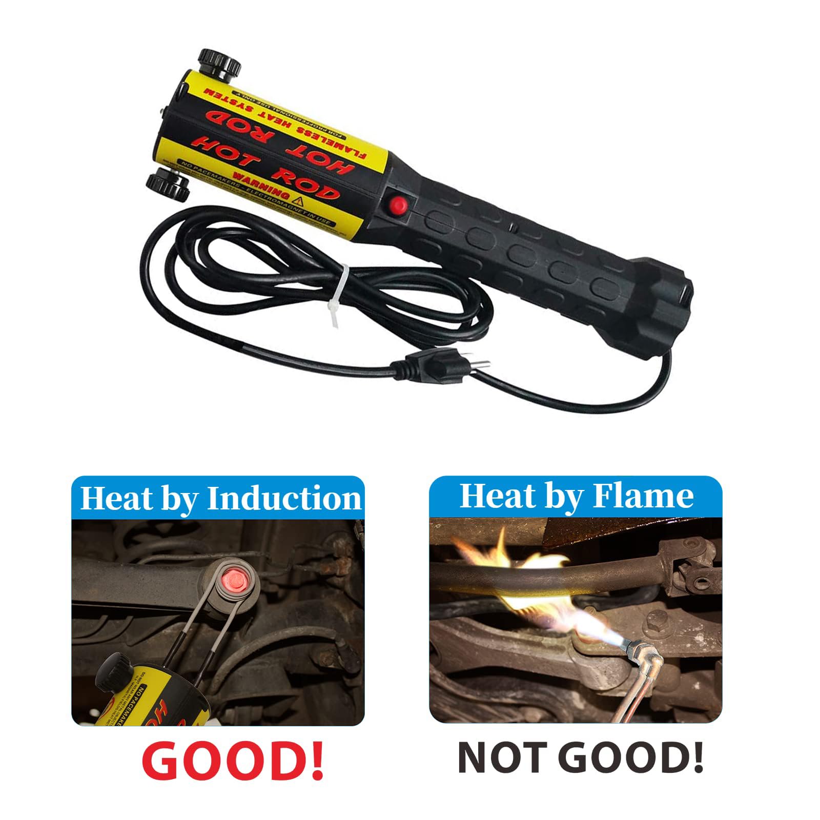 Solary Magnetic Induction Heater, Flameless Handhled Bolts Heating Removel Tool with 10 Coils and Portable Tool Box - Auto Body Collision Repair Welding Products