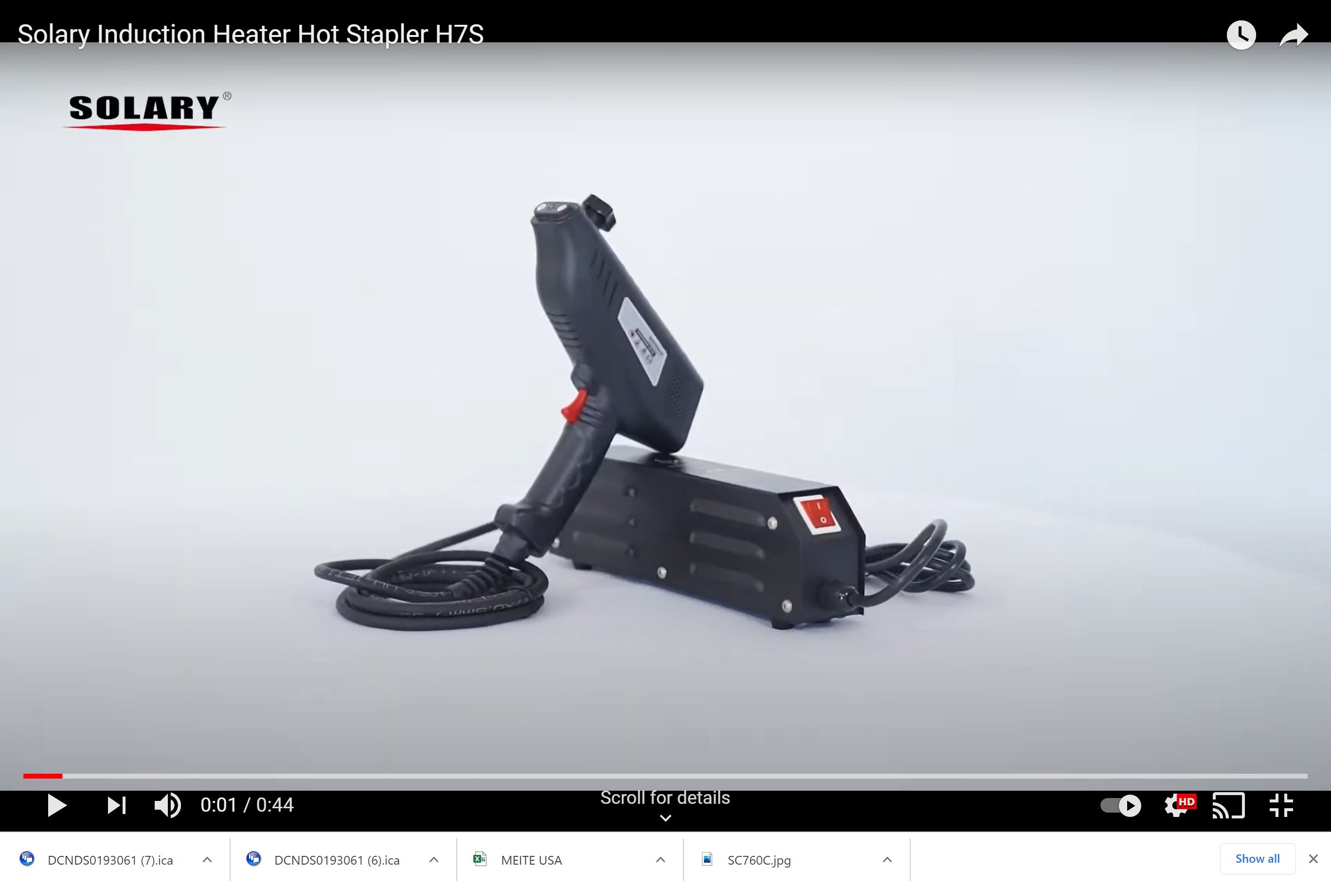 Solary Electricals H7S Hot Stapler - Induction Heater