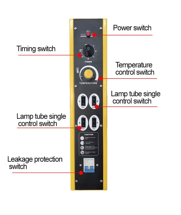 Solary Baking Infrared Paint Curing Lamp - 4KW 220V Short Wave Infrared Heat Lamp for Paint Drying, Auto Film, Body Repair - Auto Body Collision Repair Welding Products