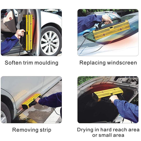 Solary Handheld Short Wave Infrared Paint Dryer Lamp for Car Bodywork Repair, 1000W 110V - Auto Body Collision Repair Welding Products