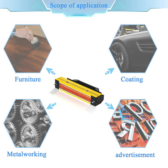 Solary Handheld Short Wave Infrared Paint Dryer Lamp for Car Bodywork Repair, 1000W 110V - Auto Body Collision Repair Welding Products