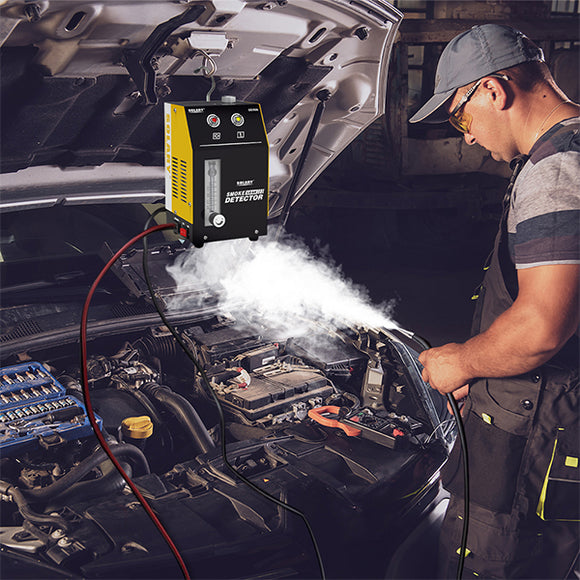 Automotive Smoke Machine Leak Detector - Solary 12V DC Vacuum Smoke Diagnostic Tester Built-in Air Pump - Auto Body Collision Repair Welding Products