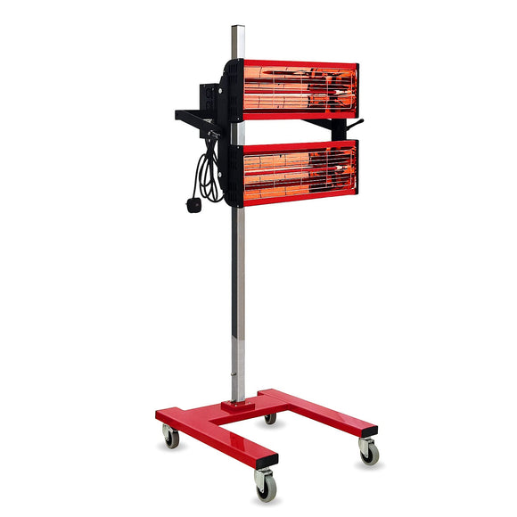 Solary Infrared Paint Curing Lamp, 2100W 110V Short Wave Infrared Paint Dryer with Timer for Car Paint Spray Booth, Red - Auto Body Collision Repair Welding Products