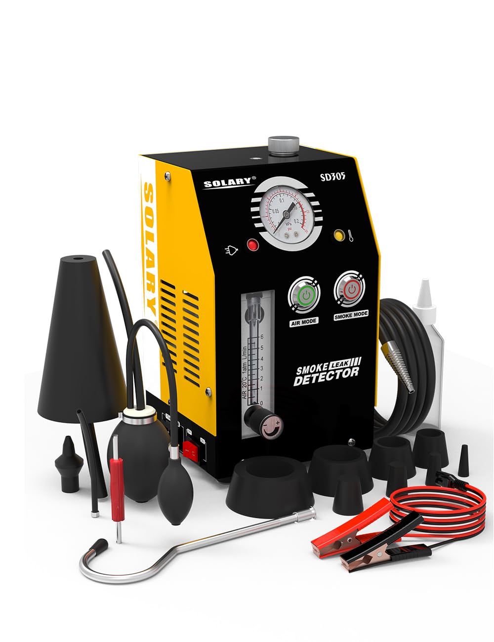 Evap Smoke Machine Leak Tester - 12V DC Vacuum Smoke Diagnostic with Built-in Air Pump - Auto Body Collision Repair Welding Products
