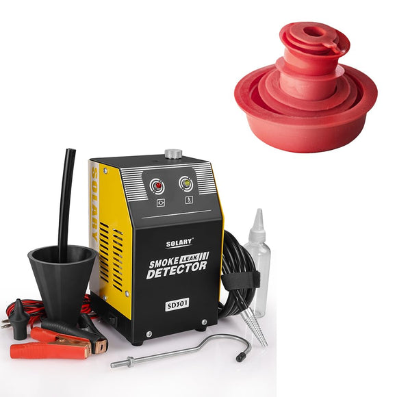 Solary Automotive Smoke Machine Leak Detector - 8 Piece Cap Plugs Kit for Car - Auto Body Collision Repair Welding Products