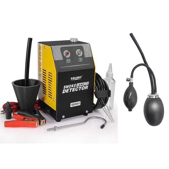 Solary 12V DC Automotive Smoke Machine Leak Detector - Solary Universal Easy Intake Adapter - Auto Body Collision Repair Welding Products