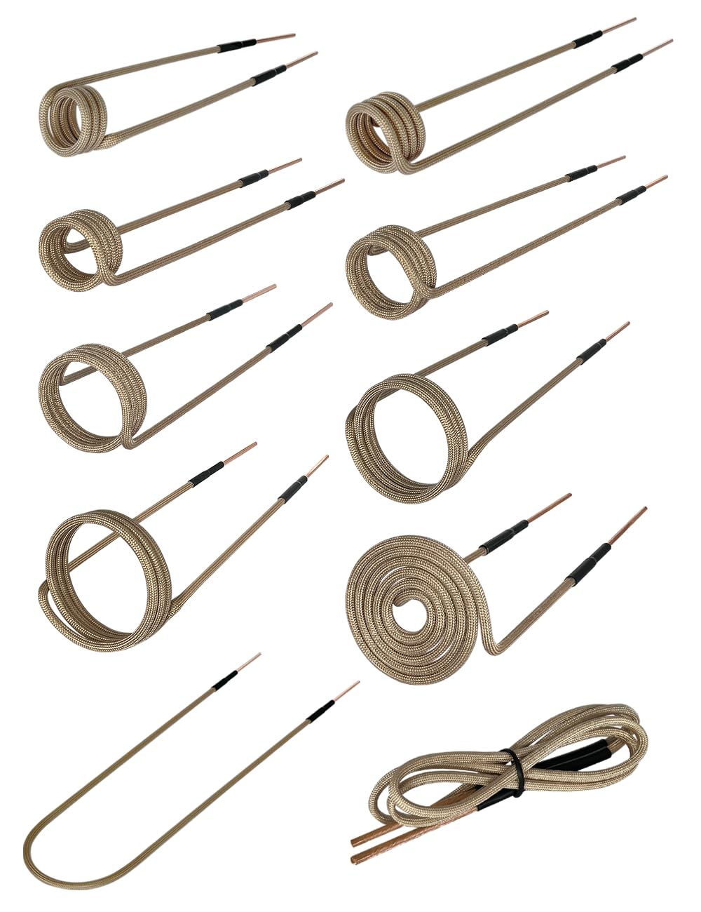 10Pcs Induction Heater Preformed Coil Kit with Flexibility and Long Lifespan for Magnetic Induction Heater, Removing Rusty Bolts and Nuts - Auto Body Collision Repair Welding Products