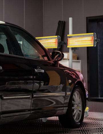 Solary Shortwave Infrared Paint Curing Lamp - 1600W 110V Paint Baking Lamp with Timer for Automotive Spray Booth, Temperature & Height Adjustable - Auto Body Collision Repair Welding Products