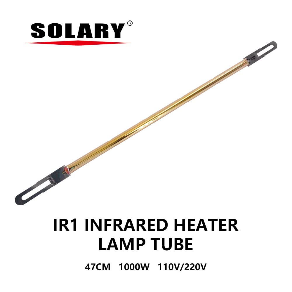Solary Short Wave Infrared Light Tube, 1000W 110V Heater Bulb Heating Element Light Bulb Replacement for Trisk for Hedson (Gold-Plated shortwave Infrared Bulb) - Auto Body Collision Repair Welding Products