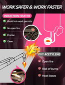 Solary Induction Heater Bolt Removal, 1100W 110V Hand Held Magnetic Heating Tool for Rusty Screw Removing, Nut Buster Tool with 3 Coil - Auto Body Collision Repair Welding Products