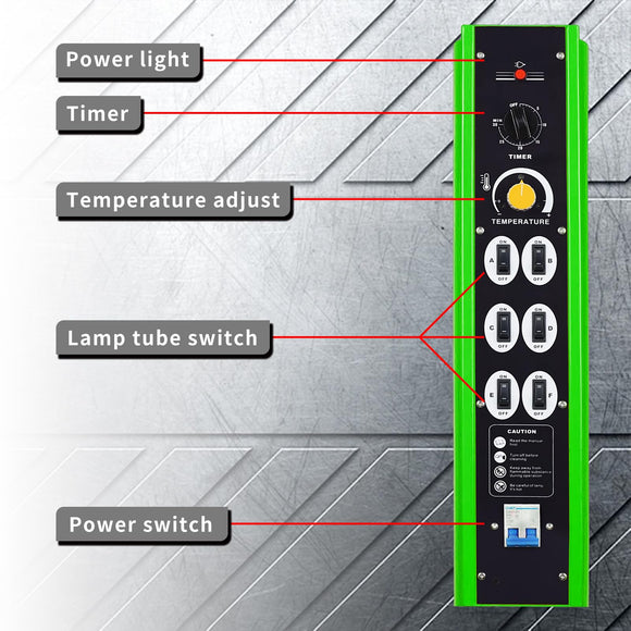 Solary Baking Infrared Paint Curing Lamp, 6KW 220V Short Wave Infrared Heat Light for Paint Drying, Auto Film, Body Repair - Auto Body Collision Repair Welding Products