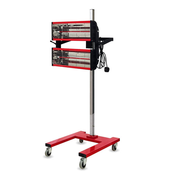 Solary Infrared Paint Curing Lamp, 2100W 110V Short Wave Infrared Paint Dryer with Timer for Car Paint Spray Booth, Red - Auto Body Collision Repair Welding Products